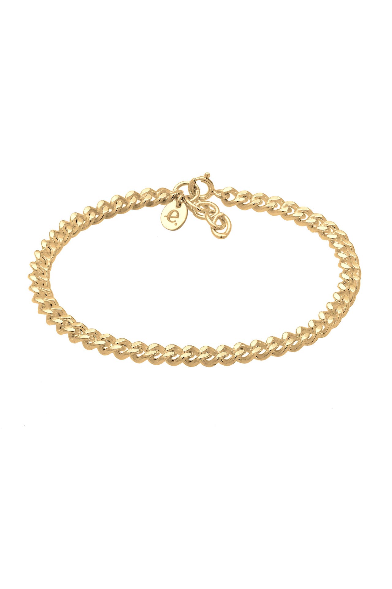 ELLI PREMIUM Armband Panzerkette Massiv Basic Blogger Trend 925 Silber Gold, Bild 1