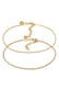 Armband Kordelkette Gedreht Venezianer 2er Set 925 Silber Gold
