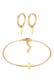 Schmuckset Kreuz Symbol Armband Ohrstecker Set 925 Silber Gold