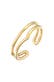 Ring Wickelring Offen V-Form 925 Silber Gold