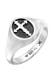 Ring Siegelring Kreuz 925 Sterling Silber Silber