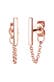 Ohrringe Stecker Stab mit Kette 925 silber Rosegold