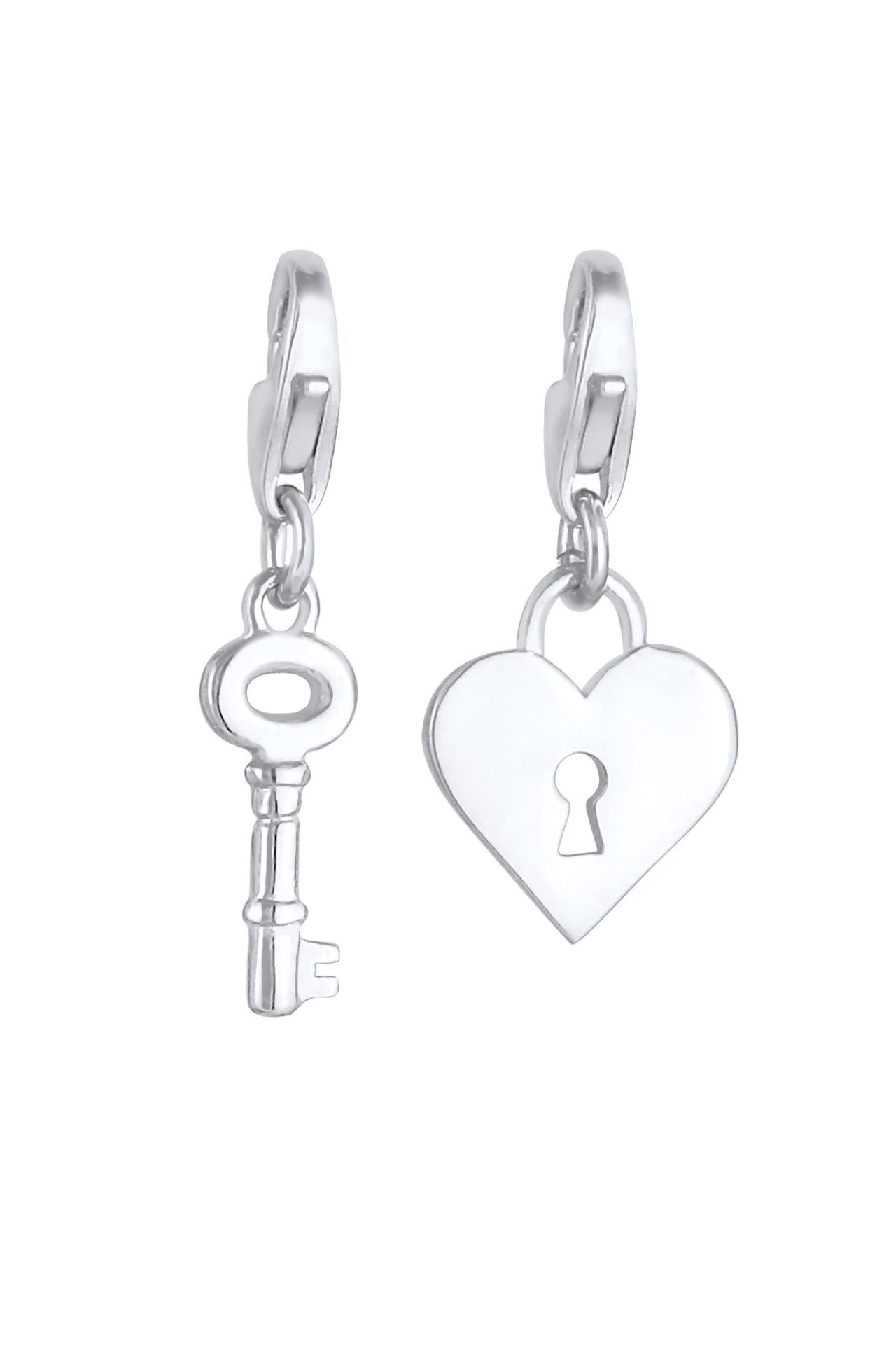 NENALINA Charm Schloss Schlüssel Herz Liebe Verbunden (2 tlg) 925, Bild 1