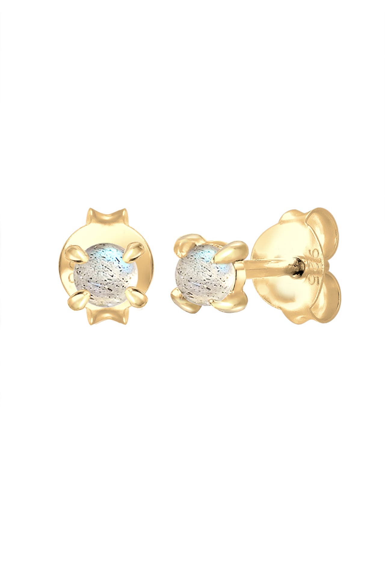 ELLI Ohrringe Ohrstecker Labradorit Edelstein Trend 925 Silber Gold, Bild 1