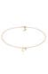 Kette Choker Halbmond Astro Mondstein 925 Silber Gold