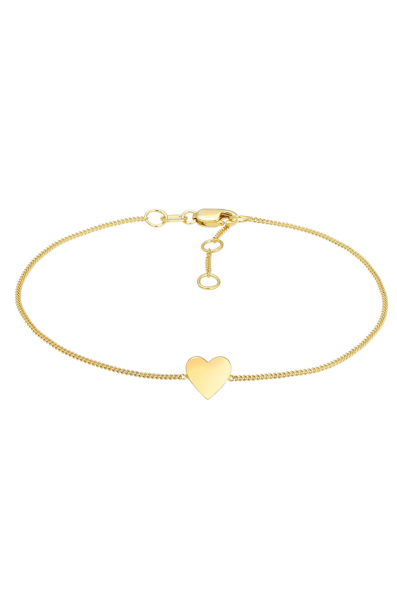 ELLI PREMIUM Armband Herz Liebe 375 Gelbgold Gold, Bild 1