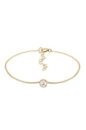 ELLI Armband Glas Kirstalle Weiß 925 Sterling Silber Gold