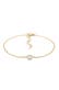 Armband Glas Kirstalle Weiß 925 Sterling Silber Gold
