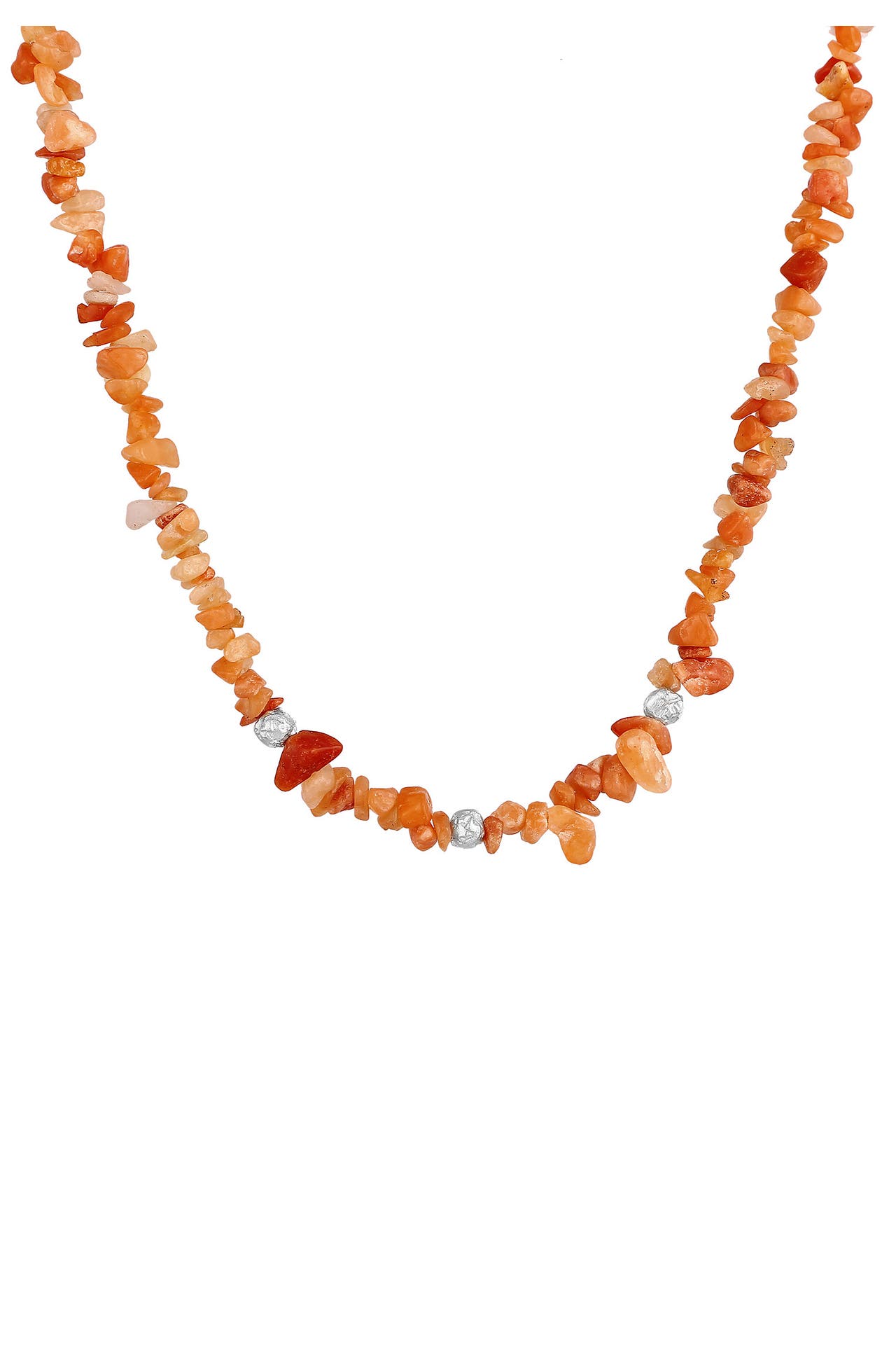 ELLI PREMIUM Kette Aventurin Braun Kiesel Steine Bead 925 Silber Silber, Bild 1