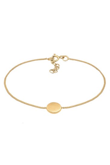 ELLI Armband Kreis Plättchen Glanz Basic Geo 925 Silber Gold