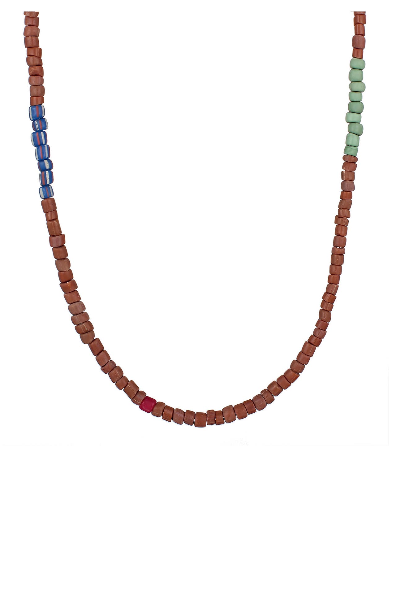 KUZZOI Kette Glas Beads Urban Style 925 Silber Braun, Bild 1