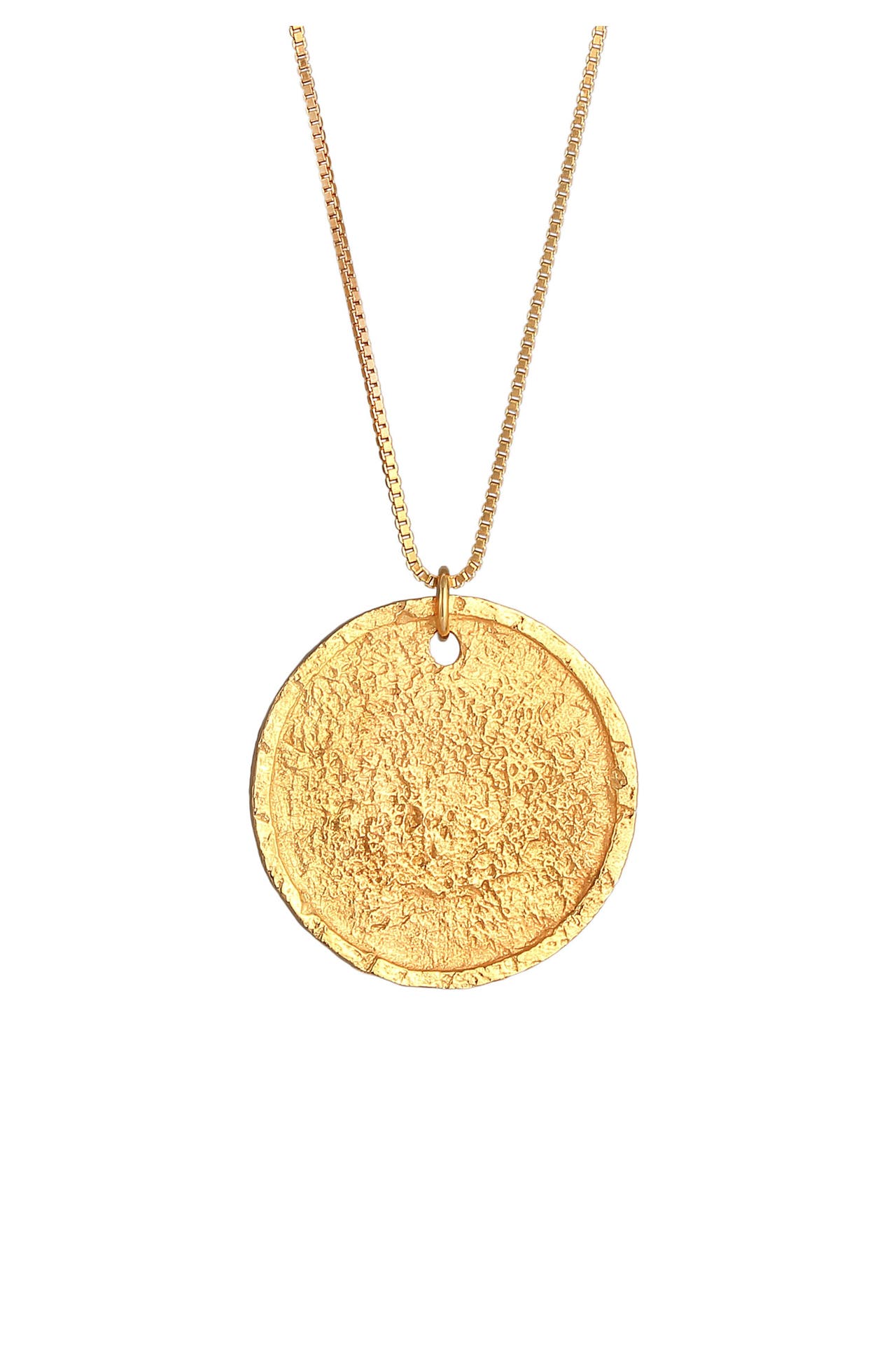 KUZZOI Kette Herren Anhänger Coin Antique 925 Silber Gold, Bild 1
