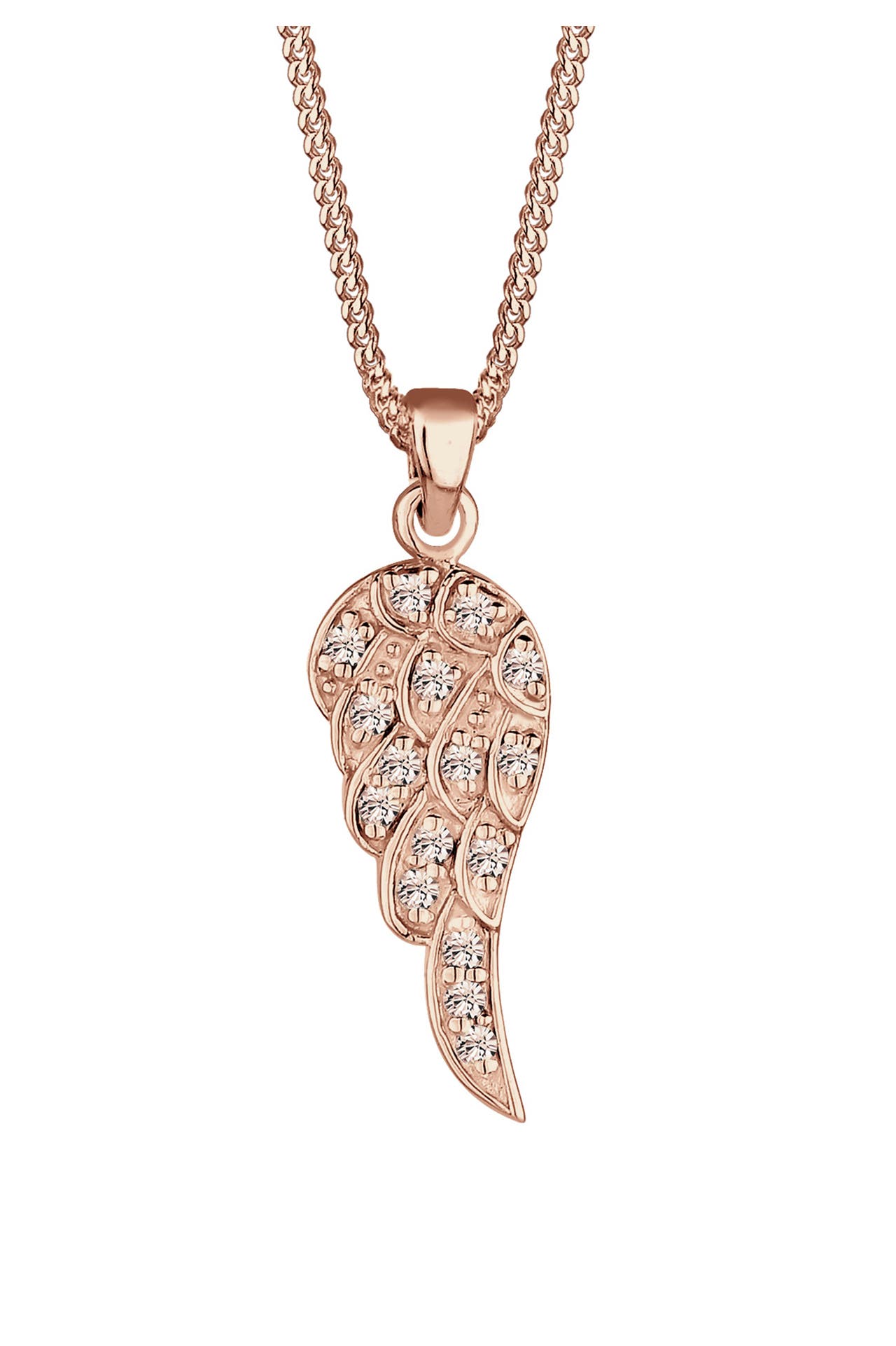 ELLI Kette Flügel Kristalle 925 Silber Rosa, Bild 1