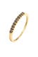 Ring Diamant Schwarz Brillantschliff (0.15 ct) 375 Gelbgold Gold