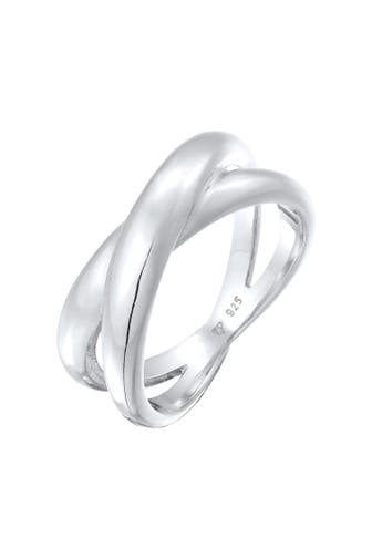 ELLI Ring X Wickelring Kreuz 925 Silber Silber