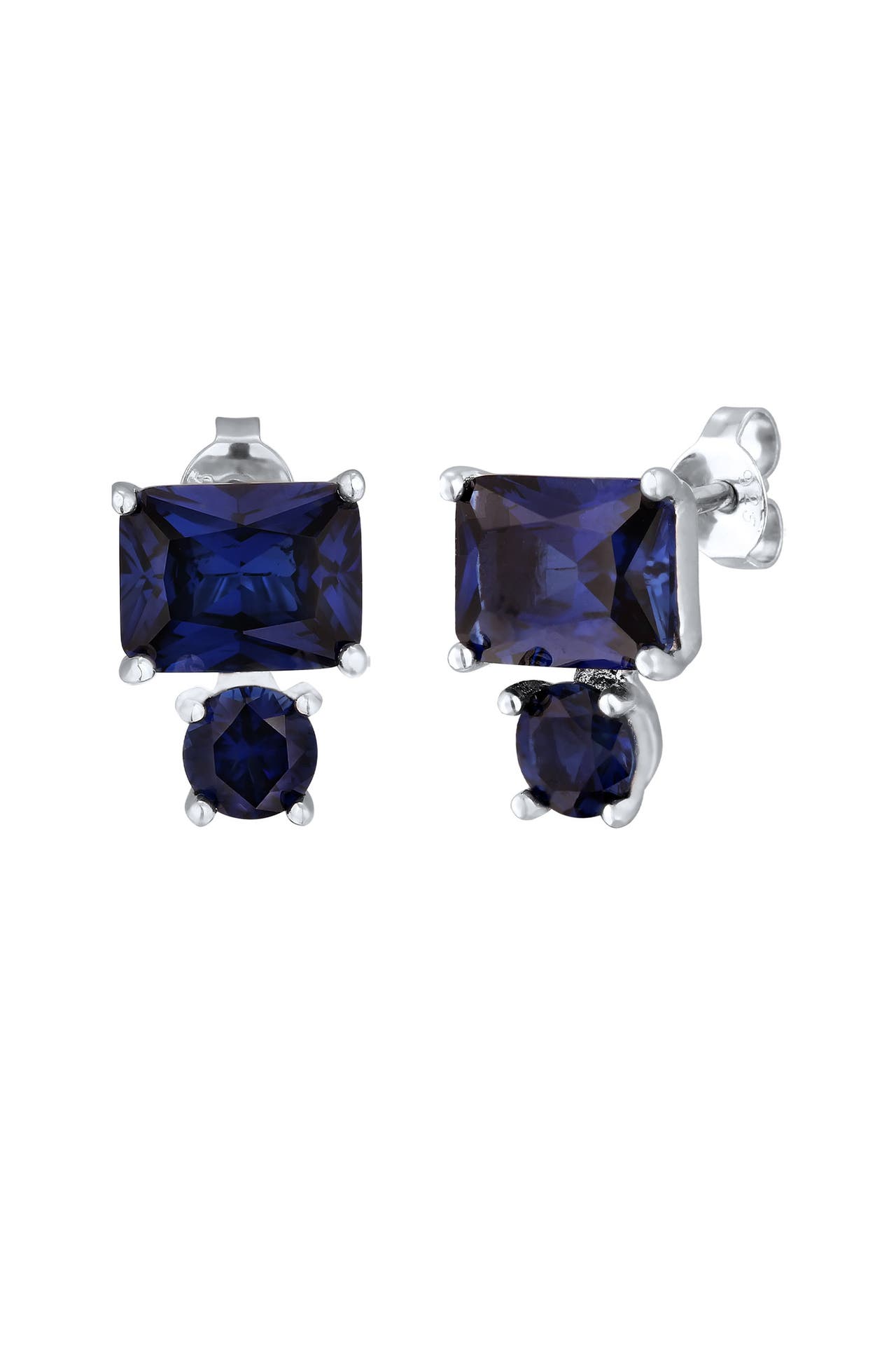 ELLI PREMIUM Ohrringe Saphir Dunkelblau 925 Sterling Silber Silber, Bild 1