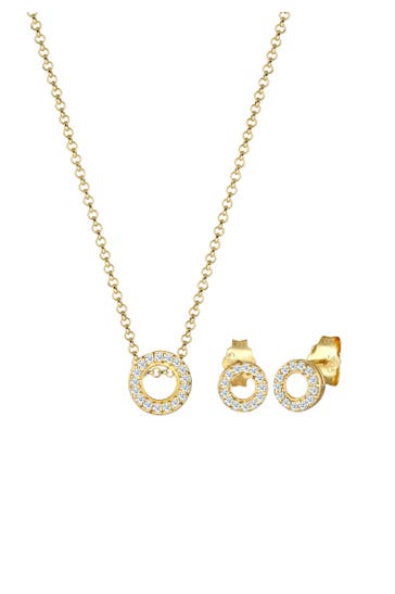 ELLI DIAMONDS Schmuckset Diamanten Brilliant (0.215 ct) 375 Gelbgold Gold
