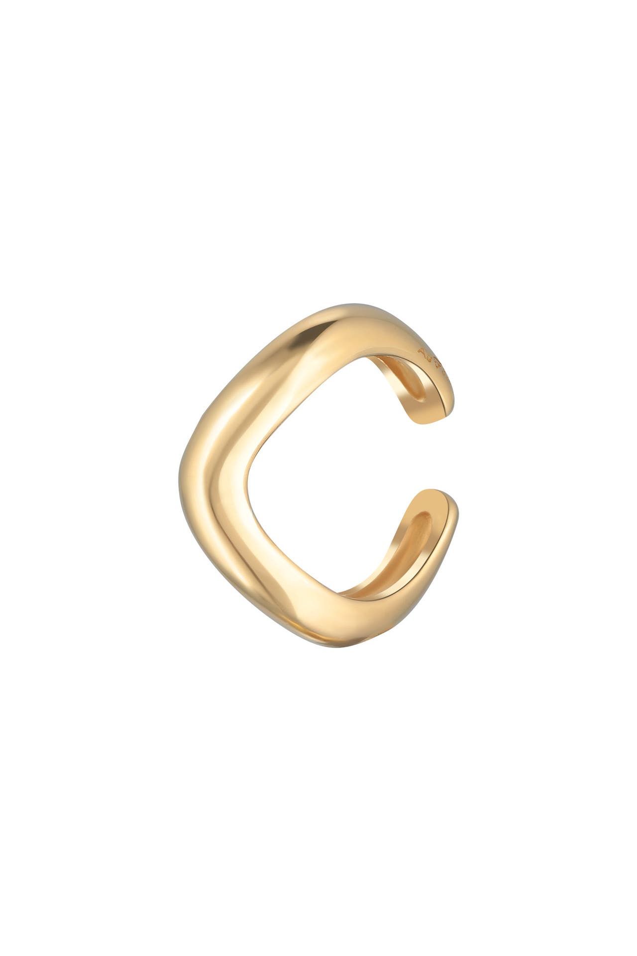 ELLI Ohrringe Earcuff Single Ohrklemme Wellen Design 925 Silber Gold, Bild 1