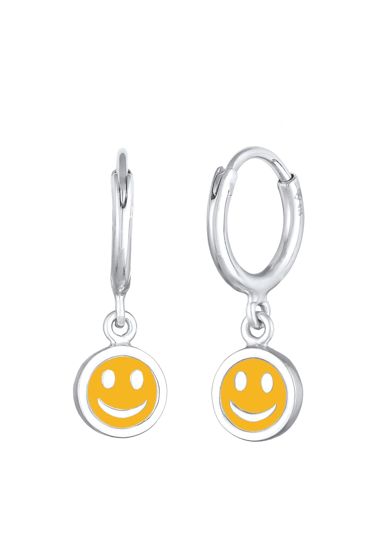 ELLI Ohrringe Kids Creolen Smiling Emaille 925 Silber, Bild 1