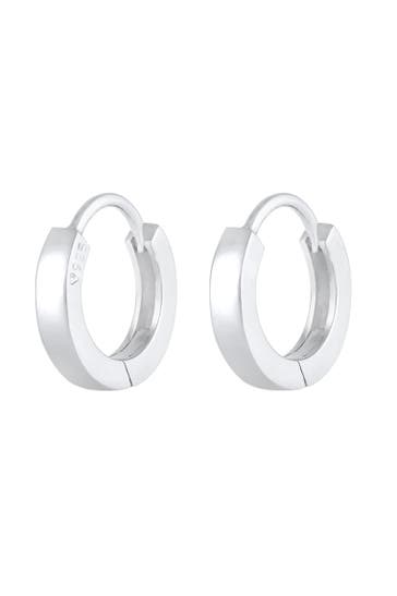 ELLI Ohrringe Creolen Basic Scharnier 925 Silber Silber