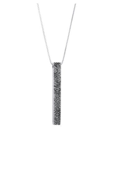 KUZZOI Kette Herren Panzerkette Stab Barren 925 Silber Silber