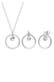 Schmuckset Kreis Geo 925 Silber, mit Kristallen von Swarovski® Silber