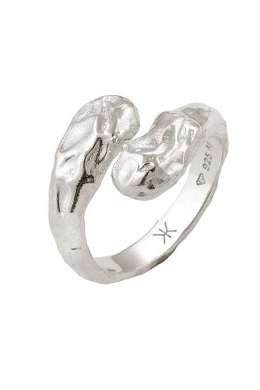 KUZZOI Ring Wickelring Strukturiert 925 Sterling Silber Silber