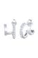 Ohrringe Creolen Doppel Zirkonia Stecker 925 Silber Silber
