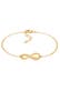 Armband Infinity / Unendlichkeit Zirkonia 925 Silber Gold