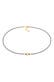 Kette Choker Nylon Kleeblatt Glück Bead 925 Silber Gold