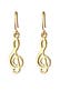 Ohrringe Notenschlüssel Musik Melodie Note 925 Silber Gold