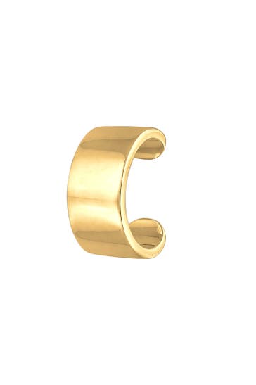 KUZZOI Ohrringe Herren Single Earcuff Basic Glanz 925 Silber
