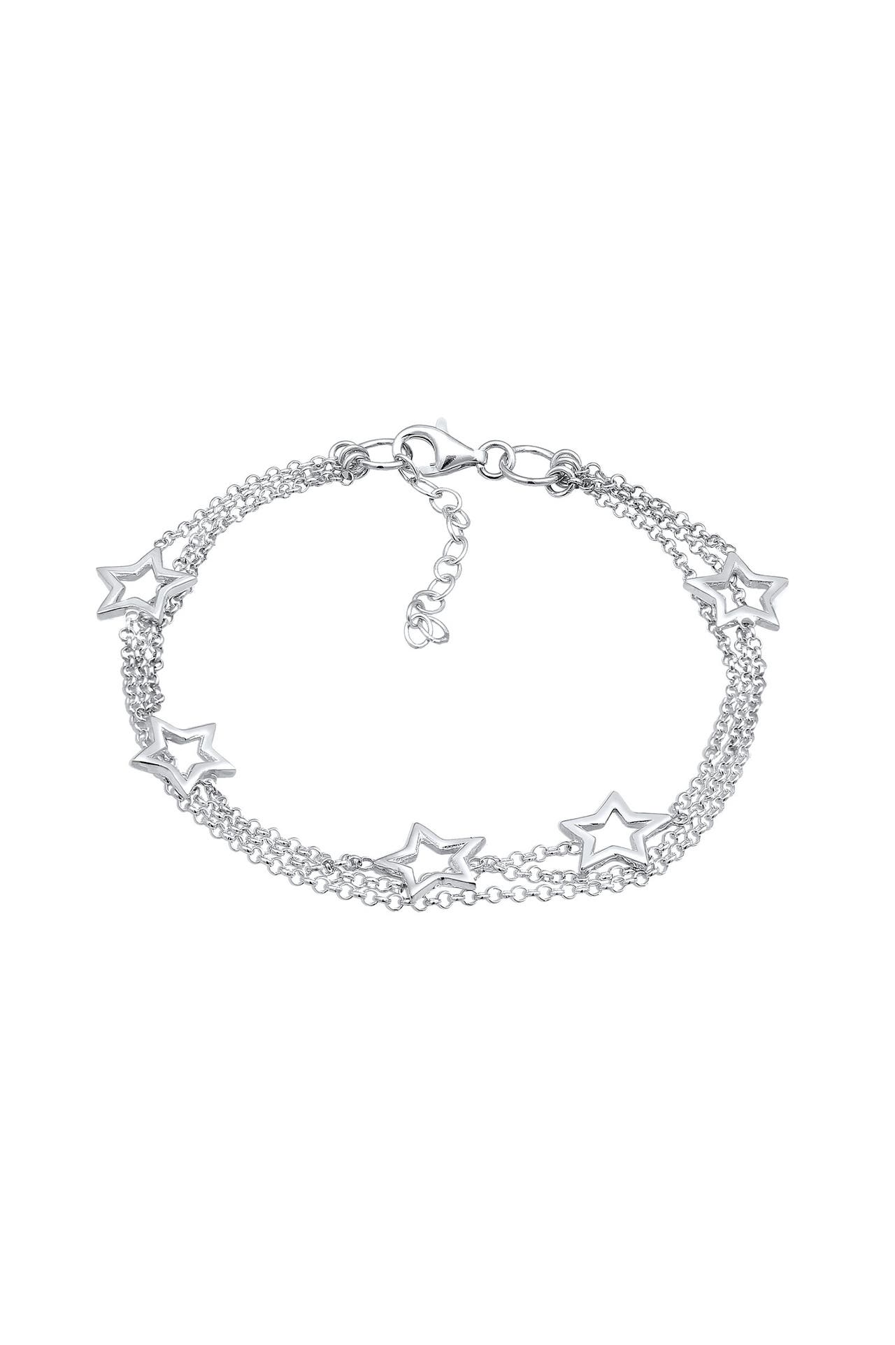 ELLI Armband 3-Lagig Sterne 925 Sterling Silber Silber, Bild 1