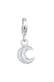 Charm Halbmond Zirkonia Funklende 925 Silber