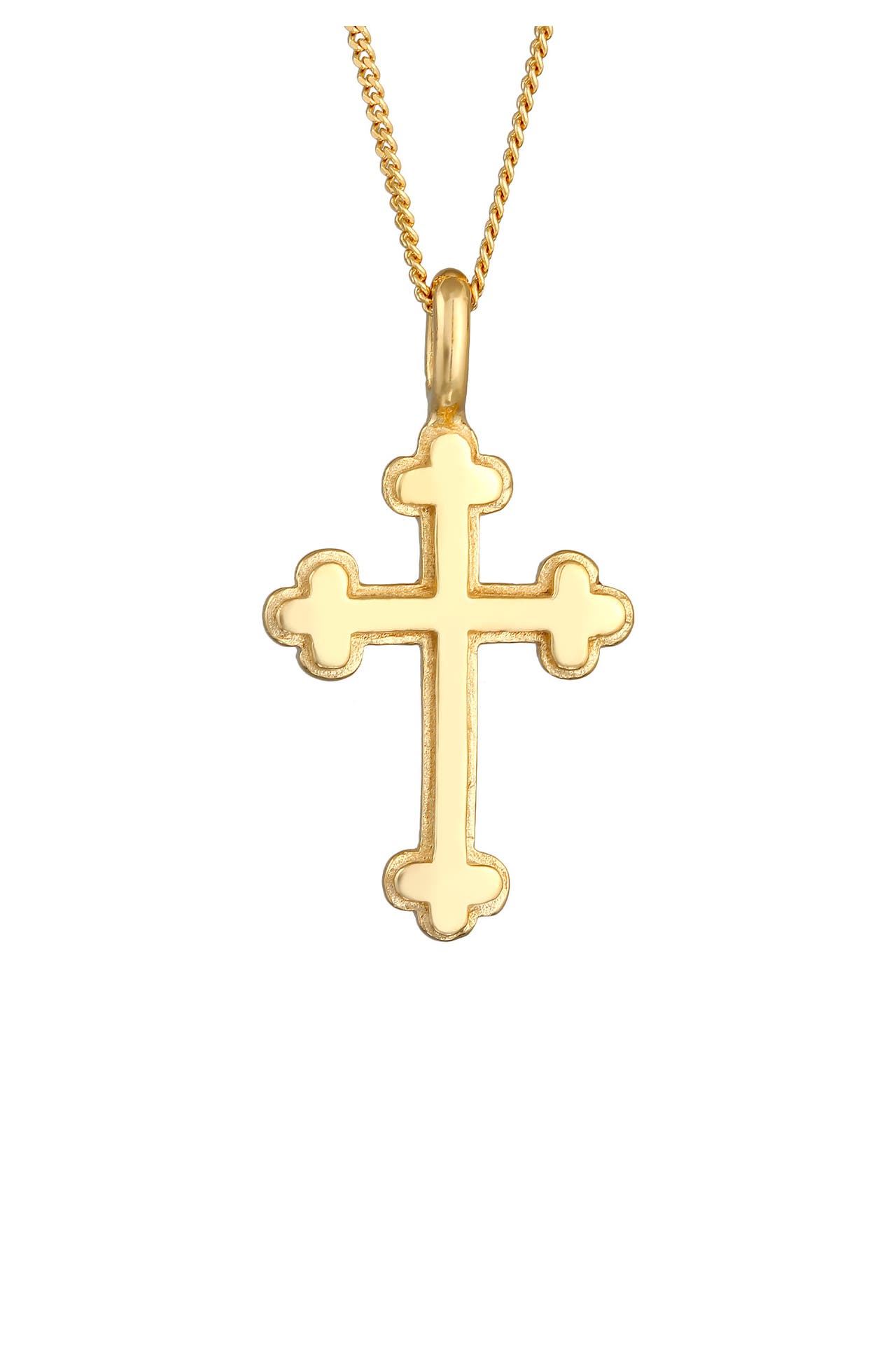 ELLI Kette Antik Kreuz Vintage Basic Religion 925 Silber Gold, Bild 1