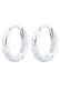 Ohrringe Creolen Diamant Brillantschliff (0.05 ct) 925 Sterling Silber Silber