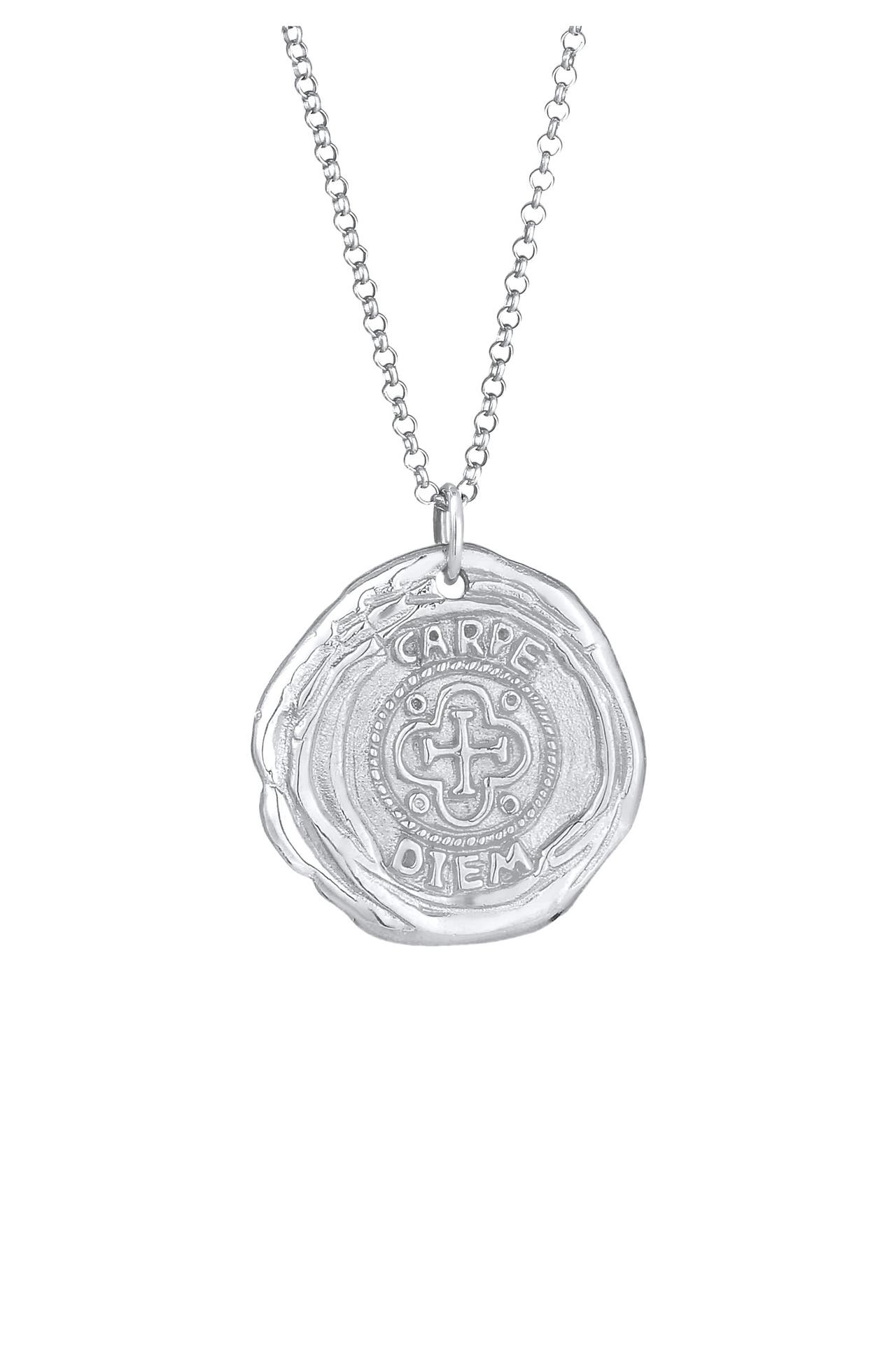 KUZZOI Kette Herren Antike Münze Coin Kreuz 925 Silber Silber, Bild 1