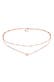 Kette Choker Layer Kugelkette Herz 925 Silber Rosegold