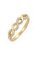 Ring Infinity Diamant Weiß Brillantschliff (0.09ct) 585 Gelbgold Weiß