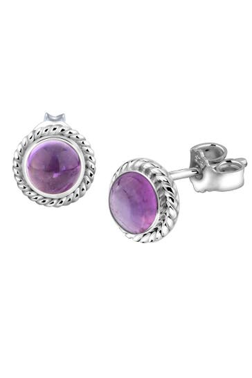 NENALINA Ohrringe Amethyst Geburtsstein Februar Trend 925 Silber Violett
