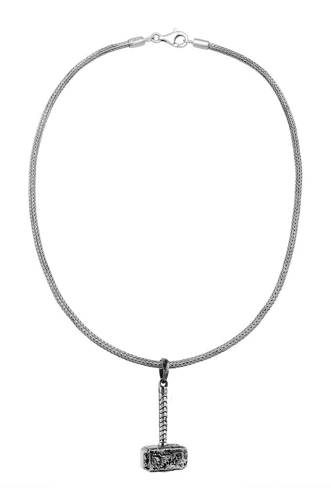 SHUOHONG Seilkette Herren 50cm Silber - Twist-Seil Edelstahl Halskette Für Männer