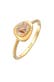 Ring Quarz Engelshaar oval 925 Silber Gold