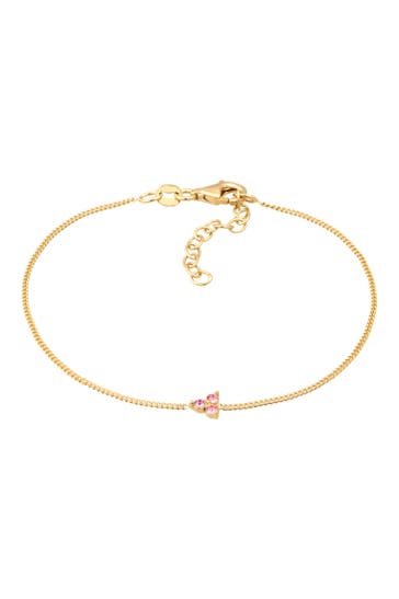 ELLI Armband Rose Dreieck 925 Sterling Silber, mit Kristallen von Swarovski® Gold
