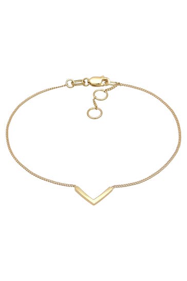 ELLI PREMIUM Armband V-Anhänger Geo Minimal 375 Gelbgold Gold