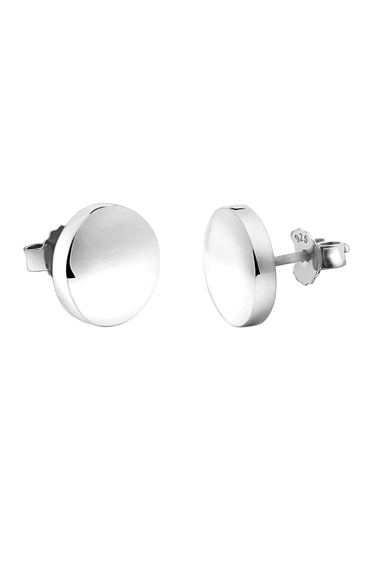 NENALINA Ohrringe Basic Kreis Rund Gebürstet Ohrstecker 925 Silber Silber, Bild 1