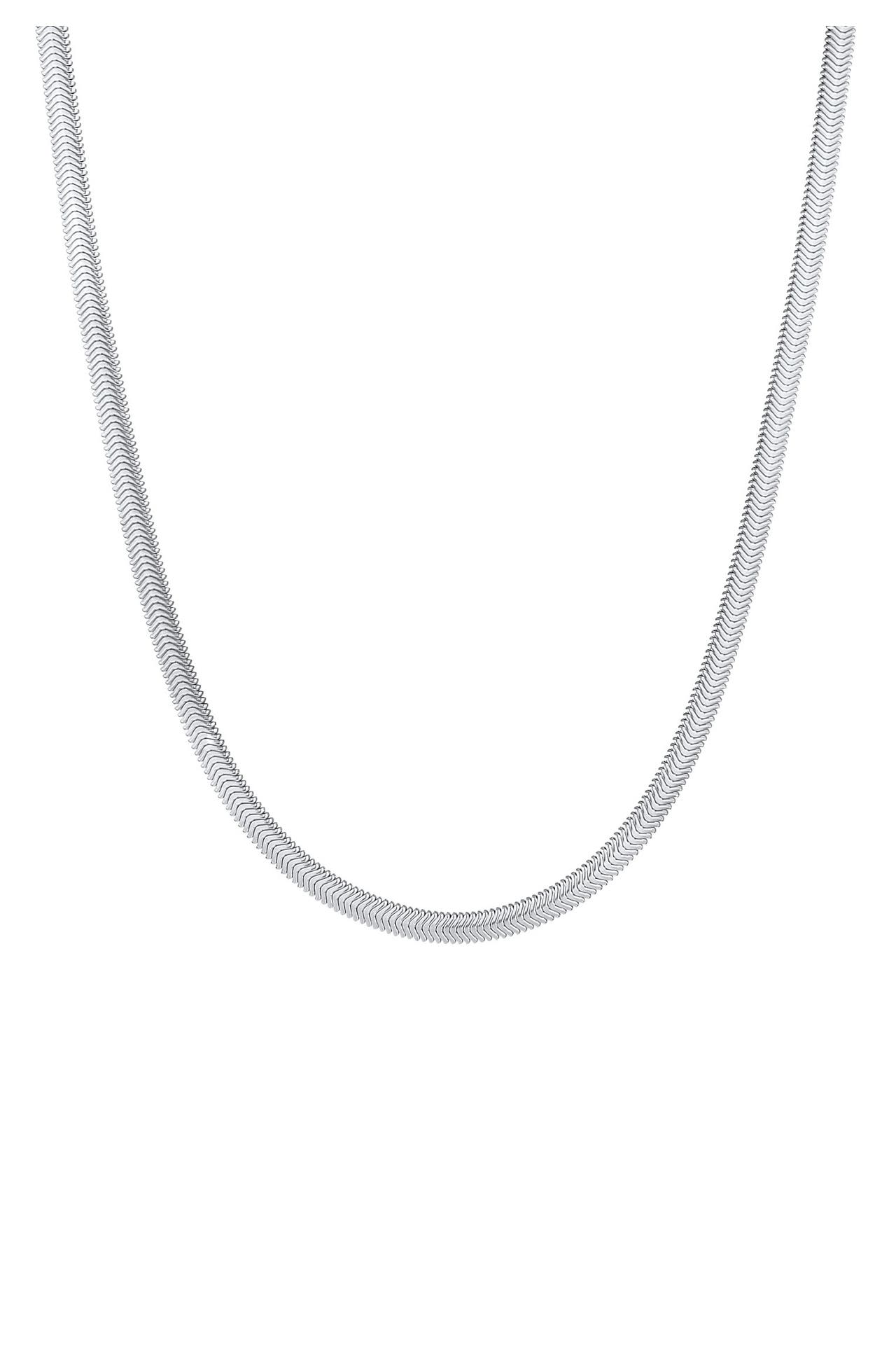 ELLI PREMIUM Kette Flach Elegant Schlangenkette Breit 925 Silber Silber, Bild 1