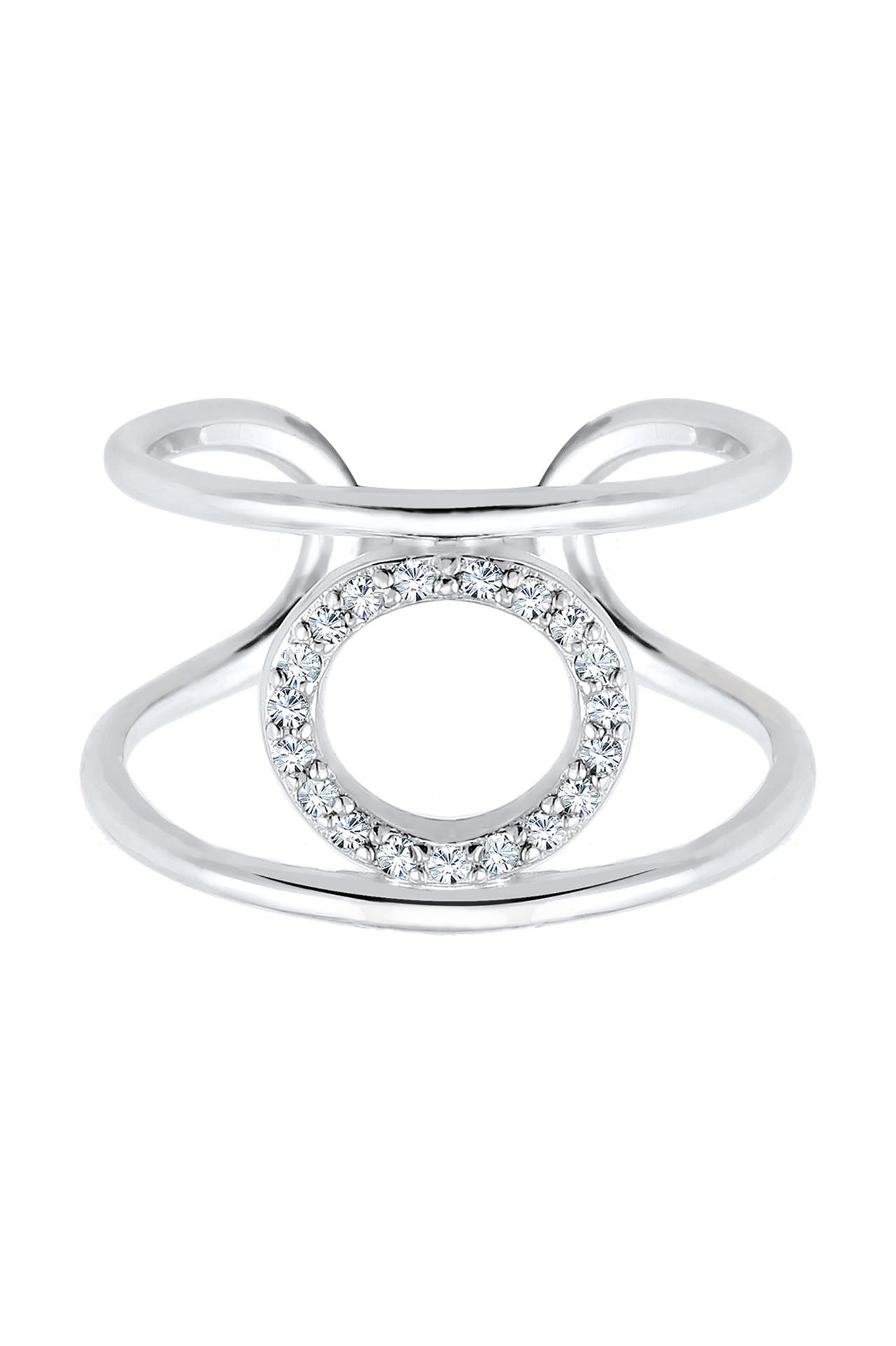 ELLI Ring Kreis Geo Kristalle Pretty 925 Silber Silber, Bild 1