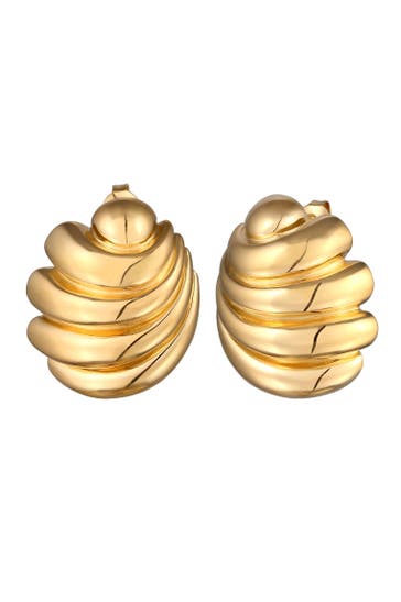 ELLI PREMIUM Ohrringe Muschel 925 Sterling Silber vergoldet Gold
