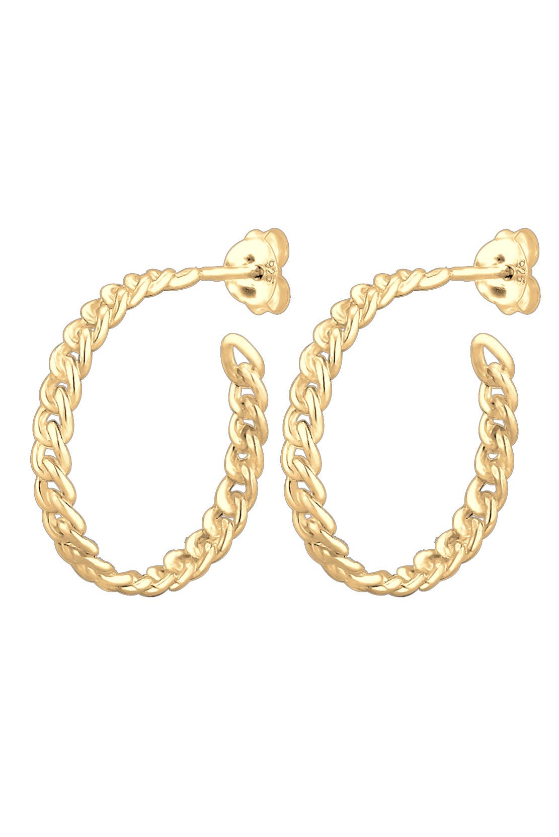 ELLI Ohrringe Creolen Geflochten 925 Silber Gold, Bild 1