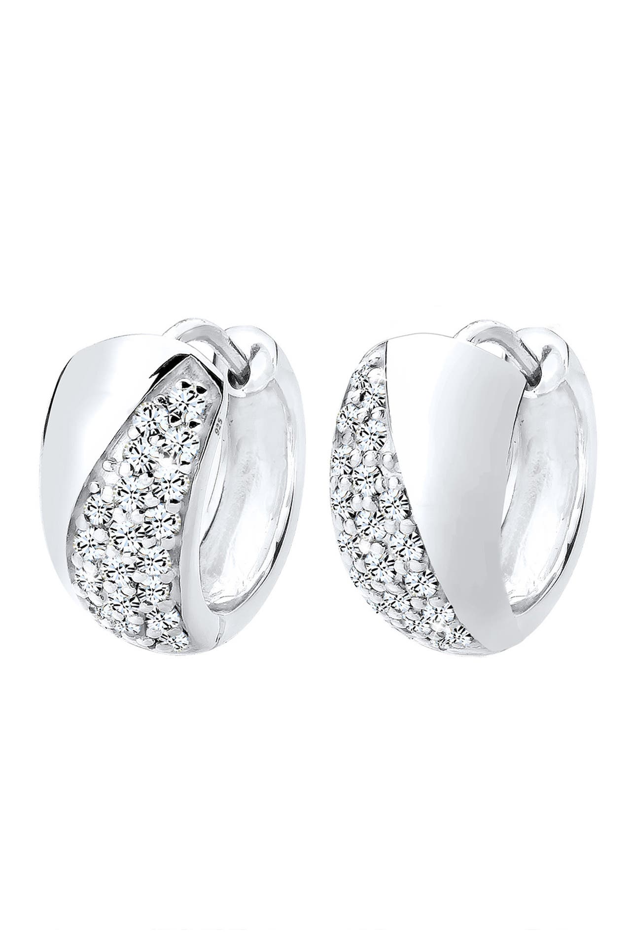 ELLI Ohrringe Creolen Elegant Kristalle 925 Silber Silber, Bild 1